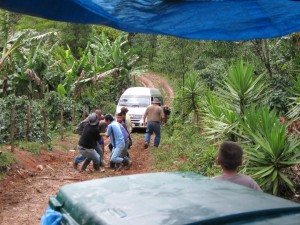 Pulling the van